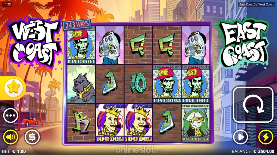 east coast vs west coast slot base game