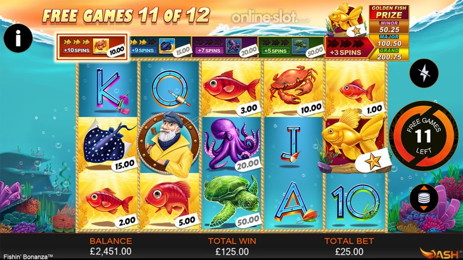 fishin bonanza slot free games feature