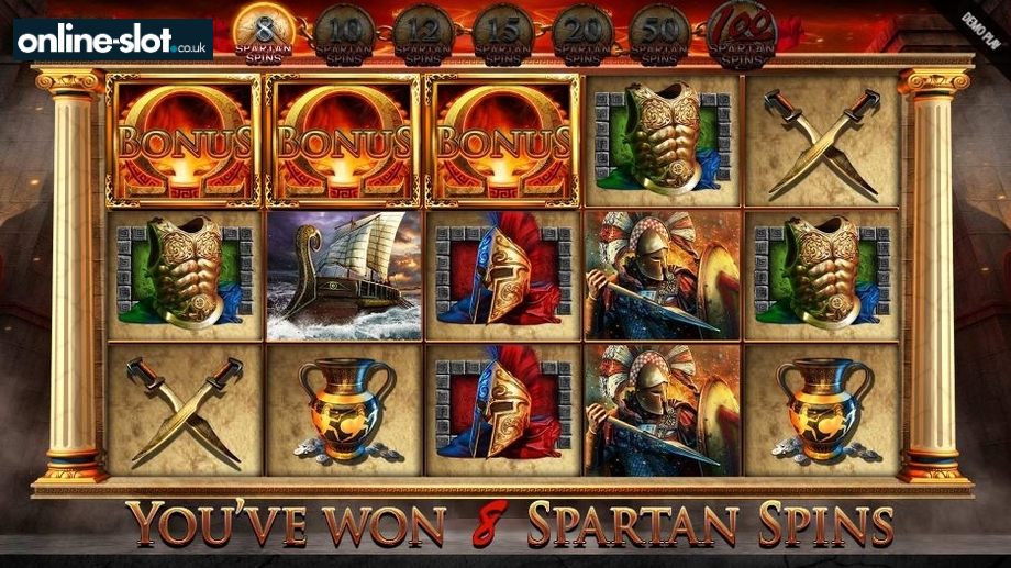 fortunes of sparta slot spartan spins feature