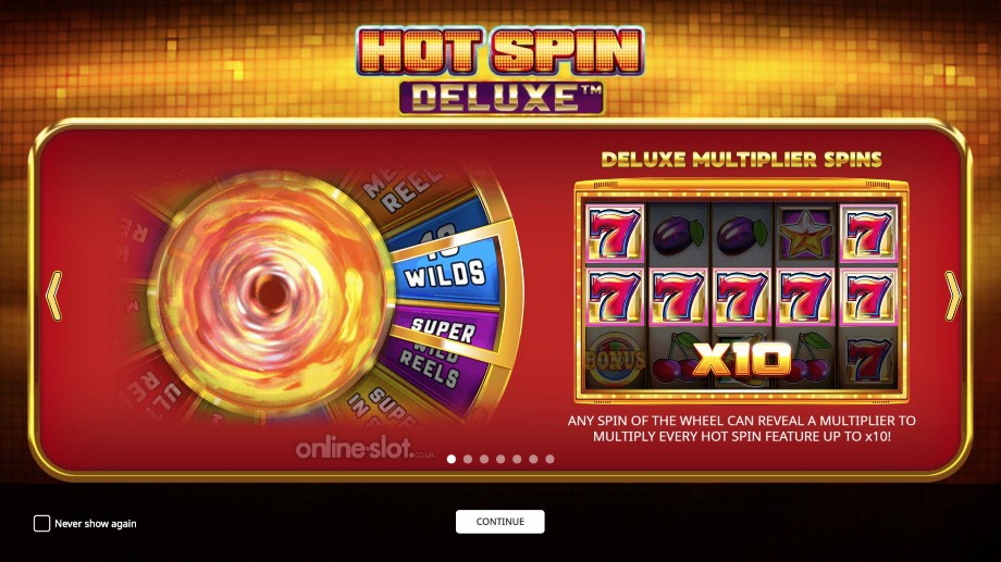 hot spin deluxe slot bonus features
