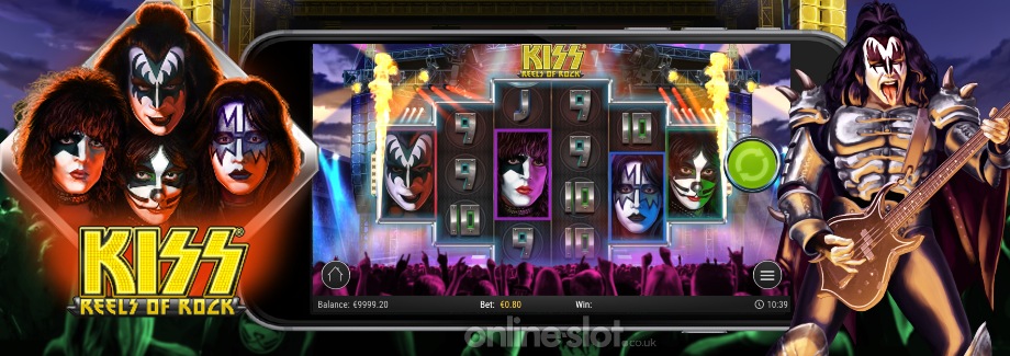 kiss reels of rock mobile slot