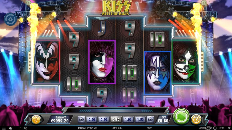kiss reels of rock slot base game