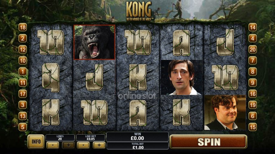 kong the 8th wonder of the world slot base game