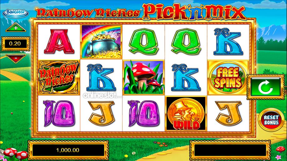 rainbow riches pick n mix slot base game