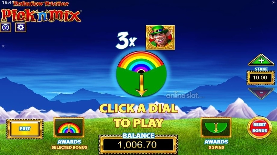 rainbow riches pick n mix slot big ben bonus feature