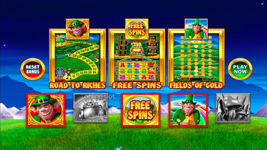 rainbow riches pick n mix slot bonus features