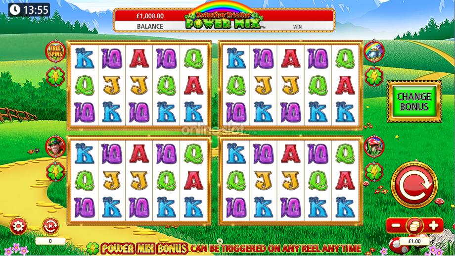 rainbow riches power mix slot base game