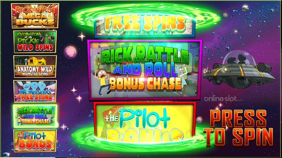 rick and morty wubba lubba dub dub slot bonus features