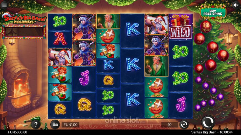 santas big bash megaways slot base game