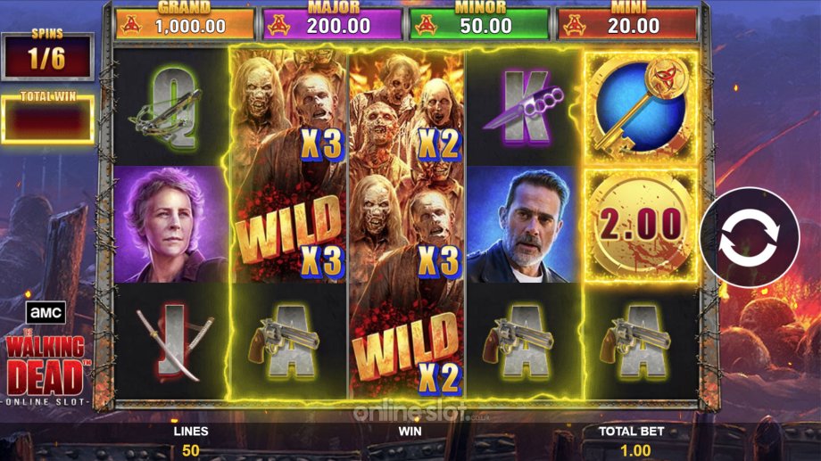 the walking dead slot saviors free games feature