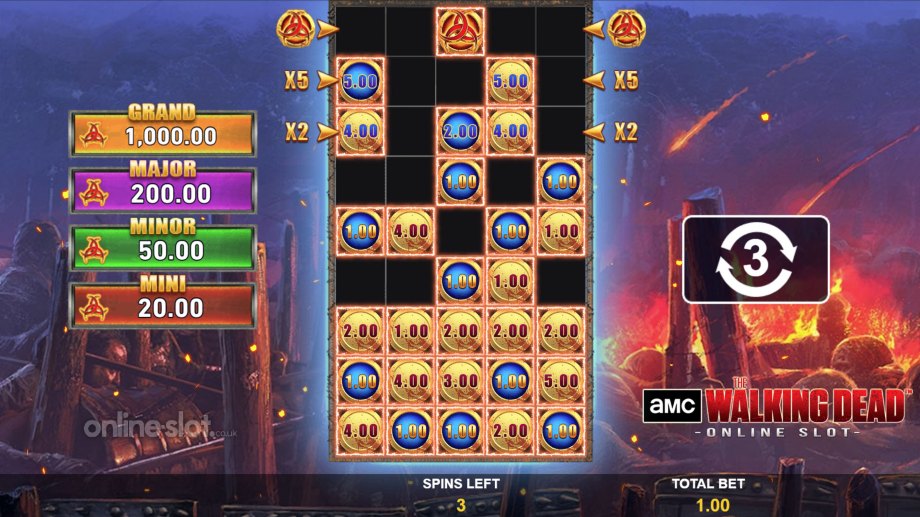 the walking dead slot the tower feature