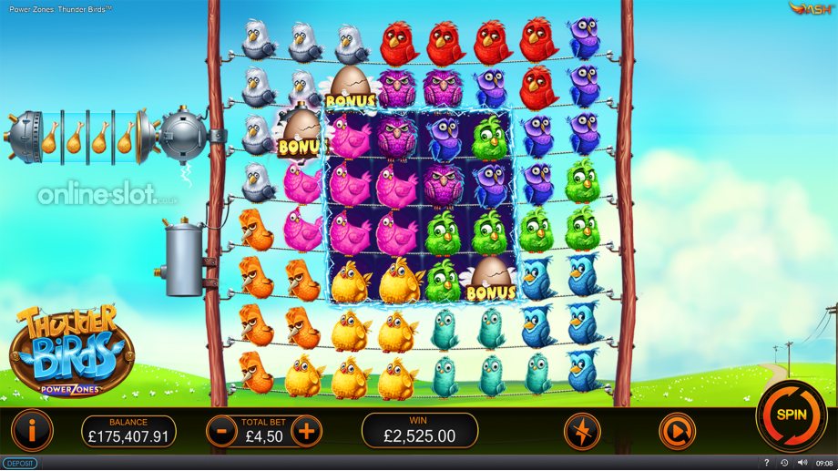 thunder birds power zones slot base game