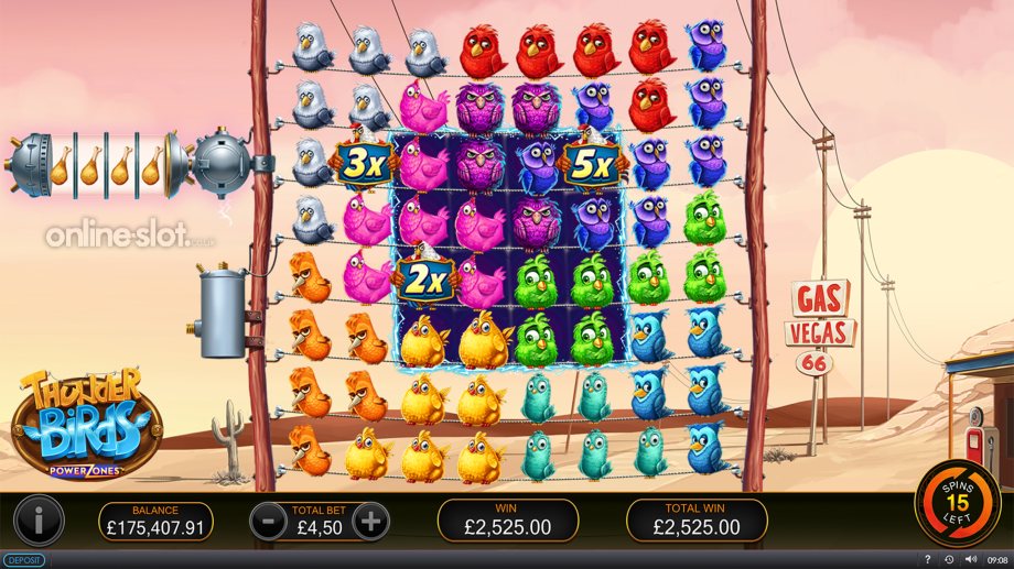 thunder birds power zones slot free games feature
