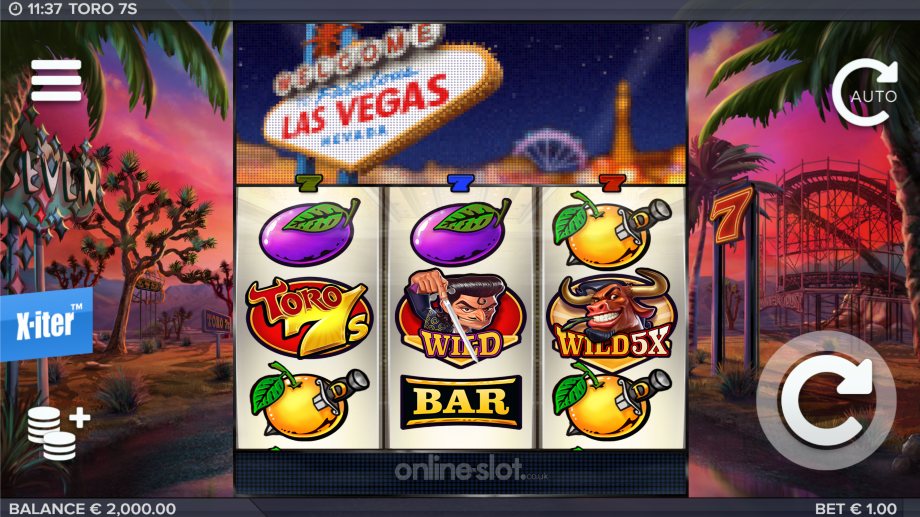 toro 7s slot base game