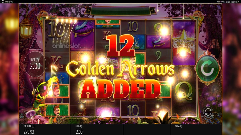 wish upon a jackpot megaways slot golden arrow mystery spin feature