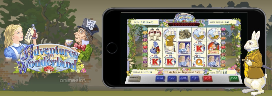 adventures in wonderland deluxe mobile slot