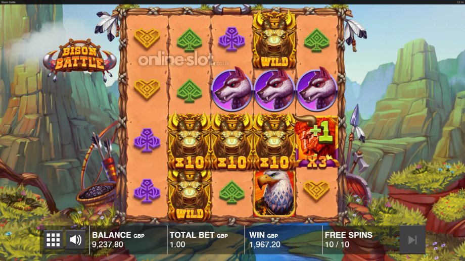 bison battle slot green valley feature