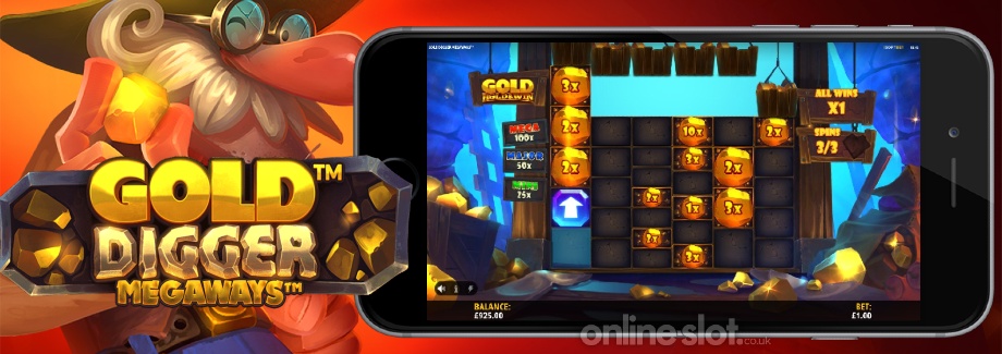 gold digger megaways mobile slot