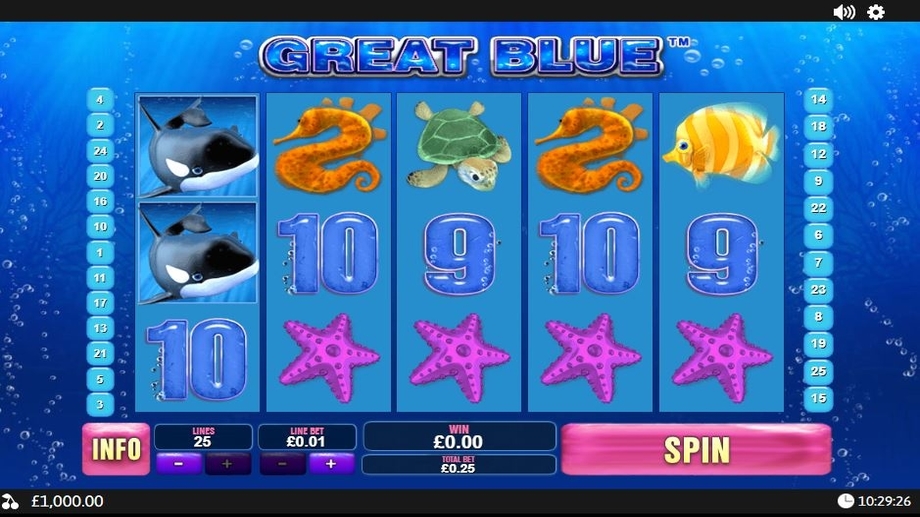 great blue slot base game
