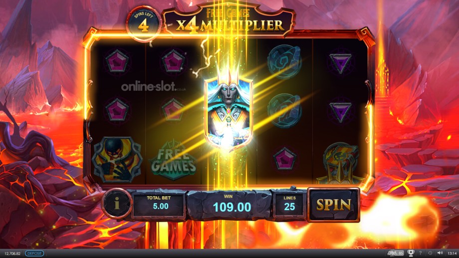 kingdoms rise legion uprising slot free spins feature
