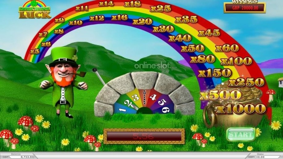 leprechauns luck slot rainbow of wealth feature