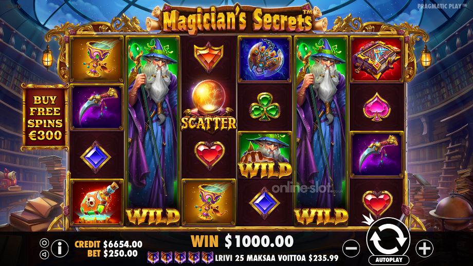magicians secrets slot base game