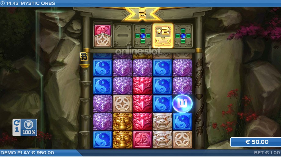 mystic orbs slot feature row