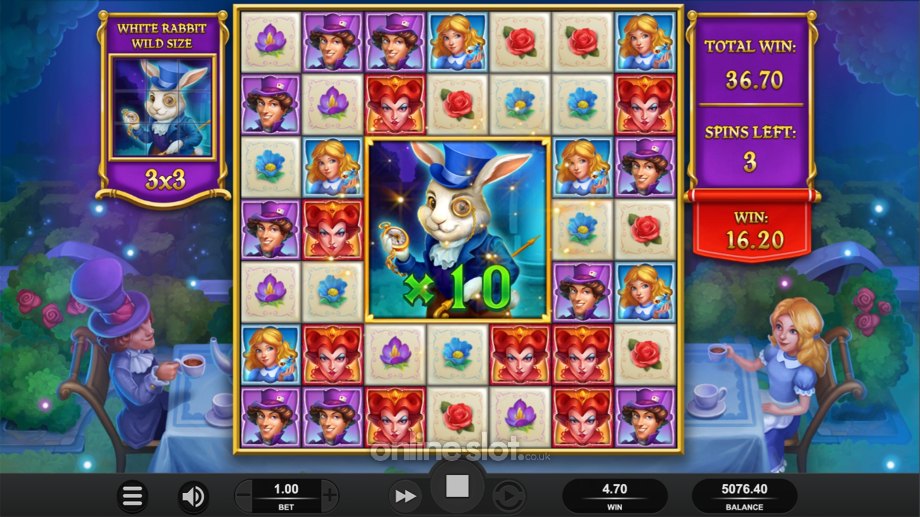 plunderland slot mad hatters free spins feature