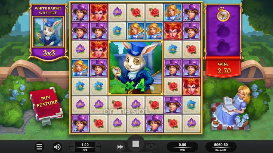 plunderland slot white rabbit wild feature