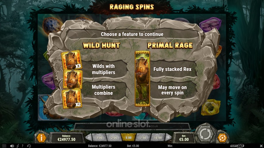 raging rex slot raging spins feature