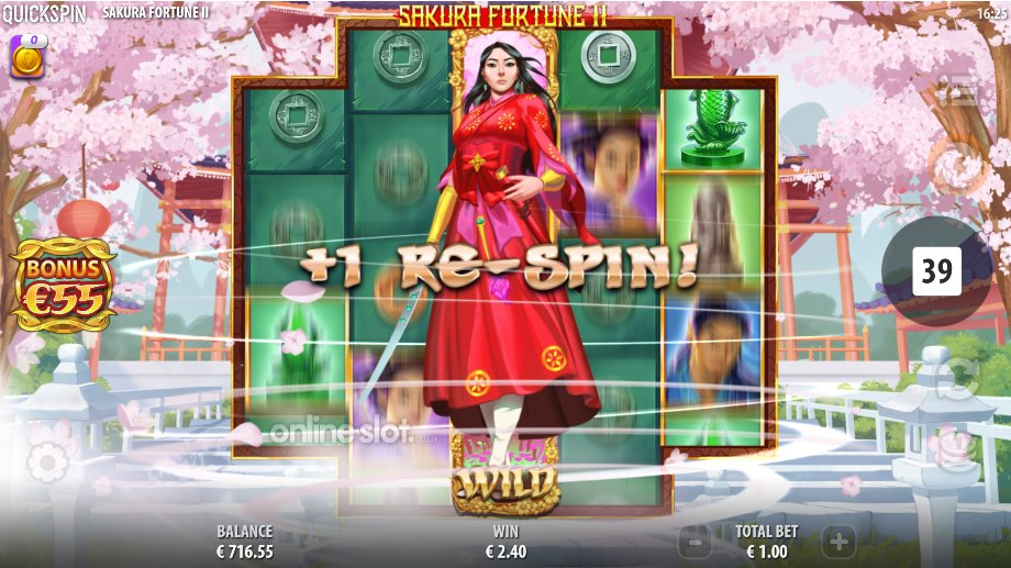 sakura fortune 2 re spin feature