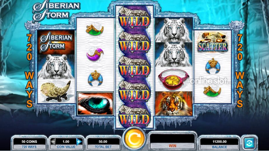 siberian storm slot base game