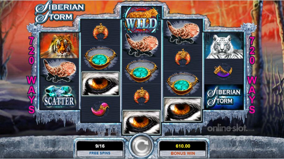 siberian storm slot free spins bonus feature