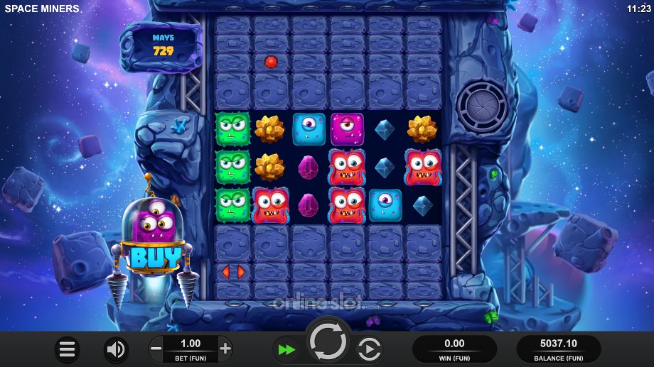 space miners slot base game