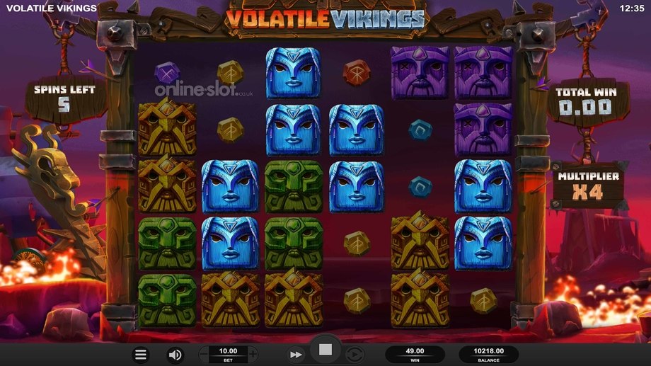 volatile vikings slot free spins feature