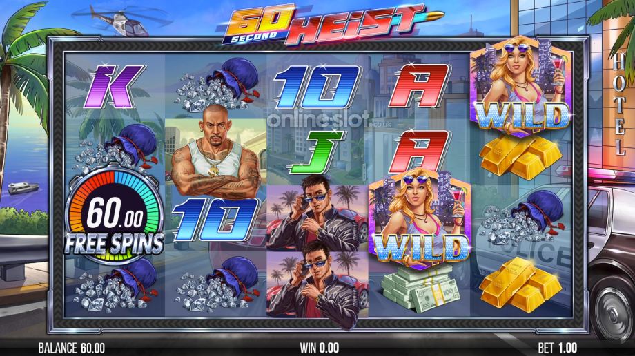60 second heist slot base game