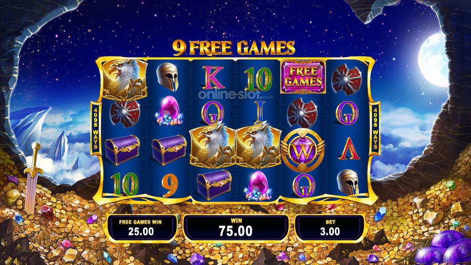 age of the gods glorious griffin slot griffins glorious free games feature