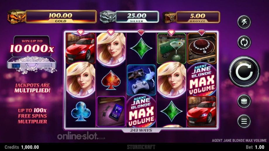 agent jane blonde max volume slot base game