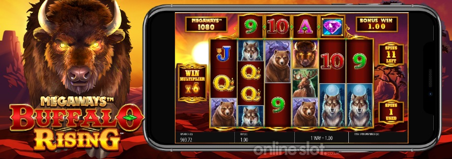 buffalo rising megaways mobile slot