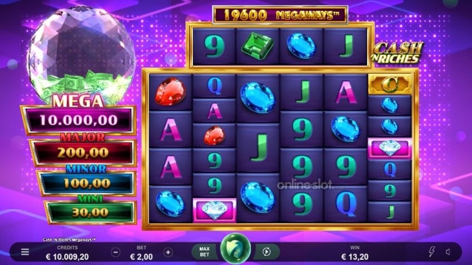cash n riches megaways slot base game