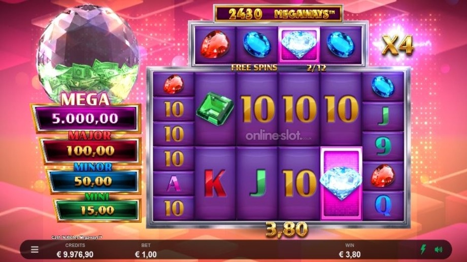 cash n riches megaways slot free spins feature
