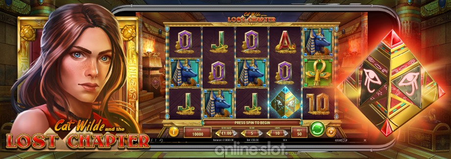cat wilde and the lost chapter mobile slot