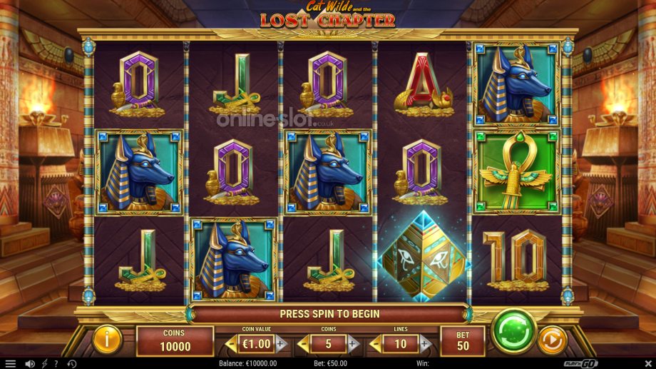 cat wilde and the lost chapter slot base game