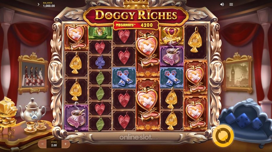 doggy riches megaways slot base game