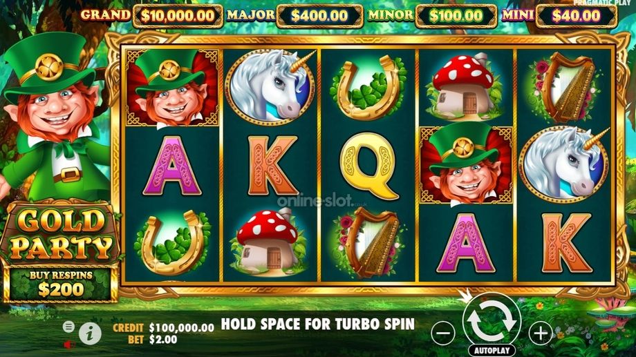 gold party slot base game