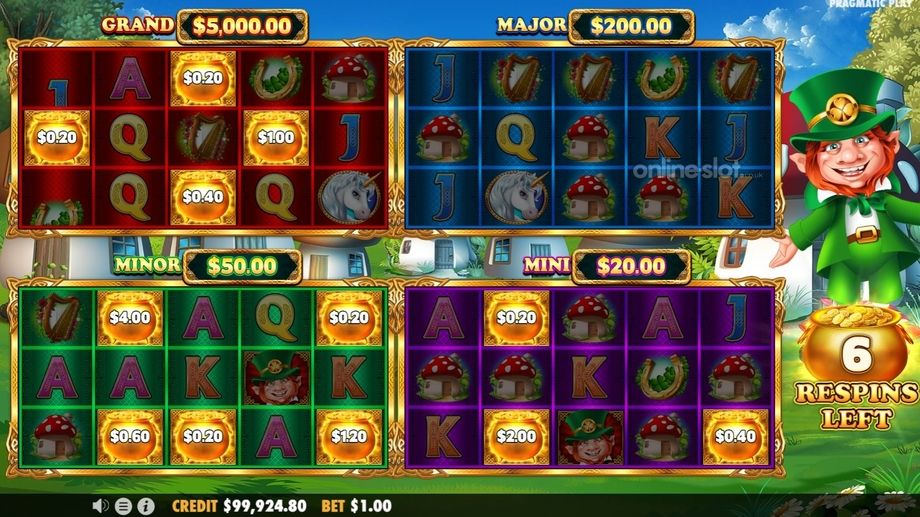 gold party slot money respin feature