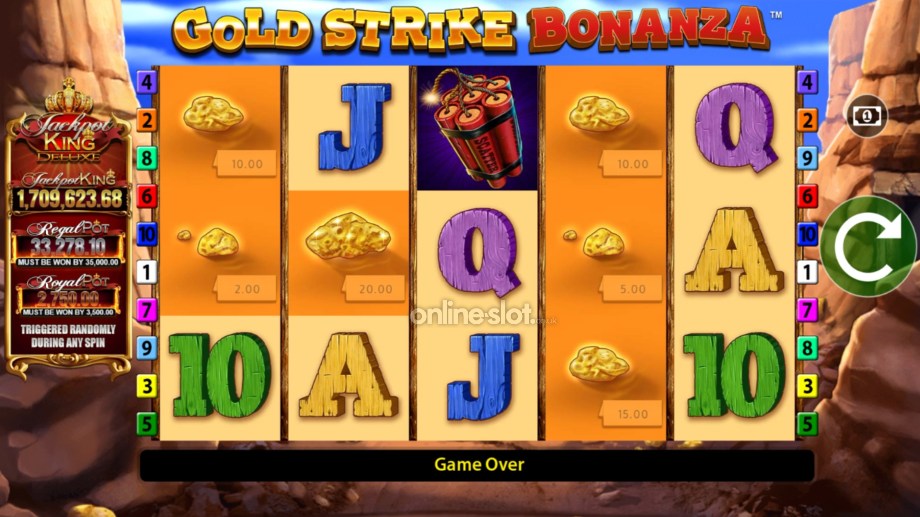 gold strike bonanza slot base game
