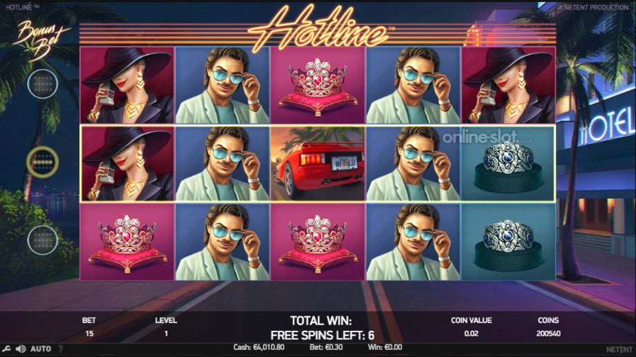 hotline slot base game