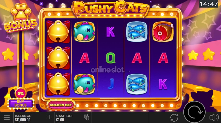 pushy cats slot base game