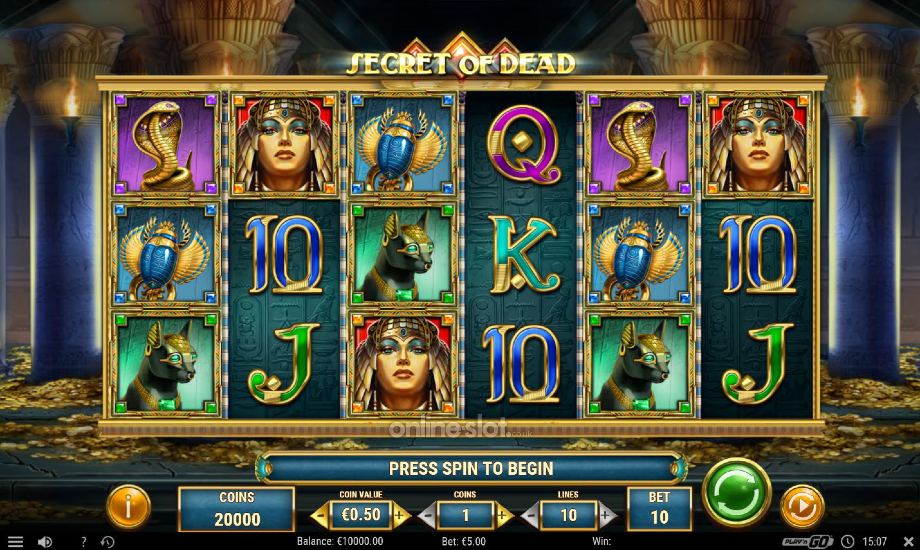 secret of dead slot base game